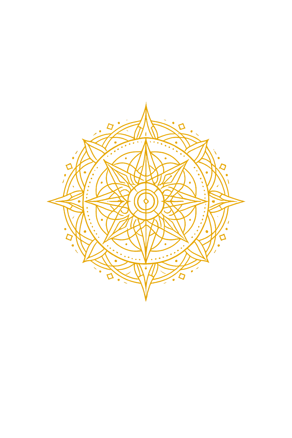 Emblema dorado de geometría sagrada